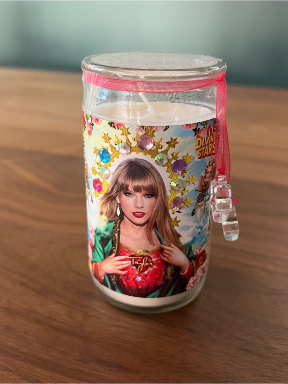 NEW Decorative Gem Embellished Taylor Swift Fan Made‎ Prayer Candle Swiftie